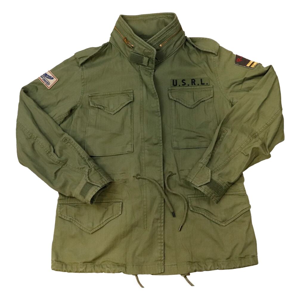 Vintage Polo Ralph Lauren Green Military field Jacket Size M
